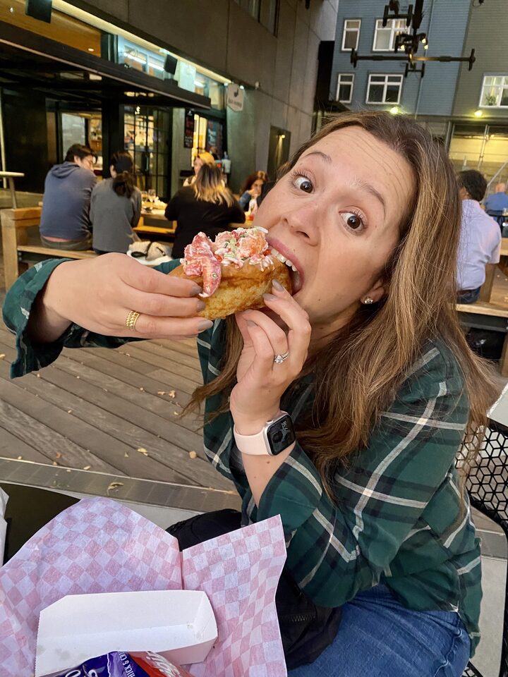 Client out at a restaurant
