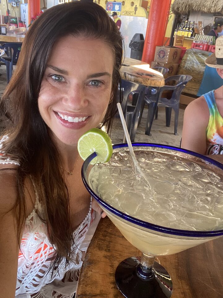 Client enjoying a drink out